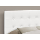 Monarch Specialties - 6002F Lit Double Tete De Lit Simili - Cuir Blanc-Fabriqué avec un cadre en bois pour la durabilité et la stabilité