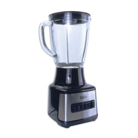 Total Chef - Mélangeur à comptoir à 6 vitesses avec contenant en verre - 6 tasses-Appuyez sur le bouton de contrôle de vitesse pour les 6 options de vitesse et les deux options de pulsation