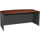 Bush® - Bureau à devant arqué de la collection Westfield, fini cerisier Hanse-Peut accepter un module en coin ou un pont-retour à droite ou à gauche pour obtenir une configuration en L ou en U