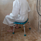 Flash Furniture Chaise réglable de bain et de douche de série D'HERCULES-Teal (DCHY3410LTL)-Tabouret approuvé par la FDA