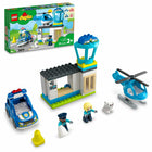 LEGO DUPLO - Le poste de police et l'hélicoptère de secours Jeu de construction - 40 pièces-Un ensemble de police adapté aux tout-petits - Le poste de police et l'hélicoptère de secours LEGO DUPLO (10959) comporte des personnages et des véhicules qui stimulent l'imagination des policiers en herbe