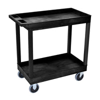 Luxor â€“ Chariot robuste de 18 x 32 po avec bacs, deux tablettes-Chariot 18 x 32 â€“ Deux tablettes