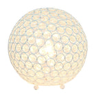 Lampe de table Elegant Designs à paillettes boule de cristal de 10 pouces, blanche-Ampoule à base de candélabre Tybe B de 40 watts vendue séparément