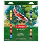 Derwent – Peinture acrylique, 24 couleurs-Au moment du séchage, la peinture acrylique Derwent Academy forme une pellicule protectrice résistante à l’eau qui conserve la couleur de votre œuvre sans jaunissement ou fissures