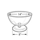 Azar Displays – Bol de présentation simple sur comptoir, 14 po (720014)-Hauteur totale : 9,5 po