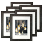 Kiera Grace – Cadre photo Loft, 11 x 14 po ou 8 x 10 po avec passe-partout, noir bois flottant, 6/ensemble (PH44115-7MC)-Fini noir bois flottant