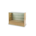 Can-Bramar – Vitrine Econoline vision intégrale, érable-Comprend des tablettes en verre ajustables de 10 po et 12 po