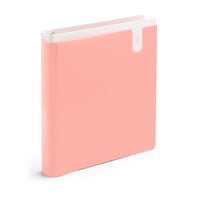 Poppin - Reliure 1" - Blush-Poches translucides à l'avant et à l'arrière pour garder les choses en sécurité