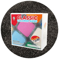 SandtastikMD - Sable coloré classique, boîte de 25 lb (11,3 kg), noir-Le grain est fin et a un éclat naturel