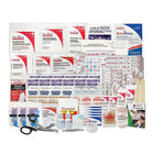 Trousse de premiers soins pour contracteurs First Aid Central règlementaire pour l'Ontario - Section 8 - 1-5 personnes-Emballée dans un boîtier en plastique mural durable avec logo de premiers soins bilingue.