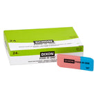 Dixon - Gomme à effacer biseautée Pink-N-Ink - grande - Paquet de 24-Gomme à effacer sans latex