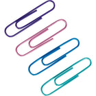 Staples - Trombones géants recouverts de vinyle, couleurs métalliques variées, paquet de 50-La surface lisse prévient les accrocs et les marques sur le papier