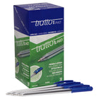 Tratto - Stylo à bille - pointe moyenne - bleu - paquet de 50-Transparent