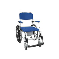 Drive Medical – Fauteuil d'aisance mobile pour la douche, aluminium, fauteuil roulant-Se place sur une cuvette standard ou sert de siège de commodité autonome portable