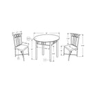Monarch Specialties - 1013 Ens Salle A Manger 3 pièces - Dessus Et Metal Noir-Dimensions : 30 haut. x 30 long. x 30 prof. (po) Rond