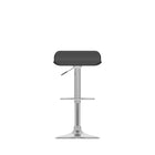 CorLivingMC – Tabouret de bar incurvé ajustable, similicuir noir, ensemble de 2-Base et mécanisme d’élévation de style moderne en chrome