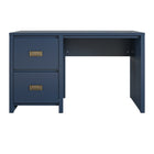 Little Seeds - Bureau pour enfants à piédestal simple Monarch Hill Haven  - 120,6cm L x 71cm H x 47,4cm P - Bleu marine-Finition bleu foncé classique et belles poignées de tiroir dorées