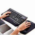 Fellowes - Tapis de souris/Repose-poignets Plush Touch - noir-Dimensions : 7,3 x 9,4 x 1,0 po