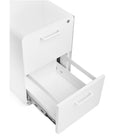 Poppin Stow-2 tiroir classeur, blanc avec Glides ou roulettes-Oui