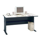BushMD – Bureau 60 po de la collection Cubix, fini gris ardoise/spectre blanc-Bords robustes en caoutchouc résistants aux chocs
