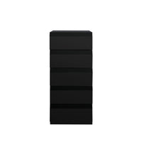 Simply - 5 Tiroir Métal Rang - Noir-Armoire utilitaire à 5 tiroirs