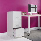 Hirsh - Classeur vertical à 3 tiroirs avec serrure - blanc perle-Tiroirs à bord haut permettant de ranger d’autres accessoires essentiels de bureau