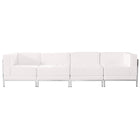 Flash Furniture – Mobilier de salon HERCULES Imagination, cuir blanc, 4 modules (ZBIMAGSET8WH)-Cuir reconstitué blanc