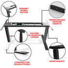 AnthroDesk - Bureau assis/debout electrique aux deux moteurs - Base Noire-8