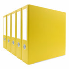 Bindertek - Reliure à 3 anneaux de première qualité - 3 po - jaune - 5/paquet-Capacité de 525 feuilles
