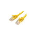 StarTech  Câble de raccordement anti-accrochage 45PATCH10YL de catégorie 5e, 10 pi, jaune-Connecteur mâle RJ-45 aux deux extrémités pour une connectivité réseau fiable