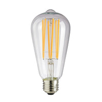 Northern Stars – Ampoule DEL 120V 7W ST64 (ST19) DEL 84790, intensité variable, blanc chaud, transparent, paquet de 2-Économie énergétique de 90 %