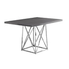 Monarch Specialties - 1059 Table A Manger - 36 po X 48 po /Gris/Metal Chrome-Gris, métal chromé