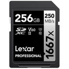 Lexar - Professional carte 1667X SDXC Uhs-II/U3 - 256 Go - Noir-Obtenez des performances à haut débit avec la technologie UHS-II (U3) pour une vitesse de transfert en lecture allant jusqu'à 250 Mo/s