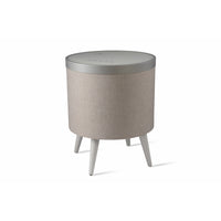 Koble - ZAIN la table d'appoint intelligente, blanc blanc / blanc / argent-Couplage stéréo : connectez 2 tables d'appoint pour un véritable son sans fil