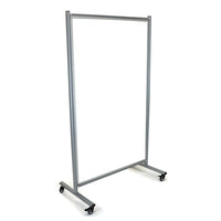 Luxor – Cloison/tableau blanc magnétique mobile, 38,5 po x 64 po (MD4072W)-Fait d'acier peint avec cadre en aluminium au fini chrome