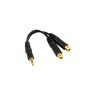 StarTech  Répartiteur stéréo, 3,5 mm mâle vers 2 x 3,5 mm femelle, 6 po-Mini Téléphone femelle