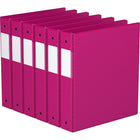 Davis Group Super économie, Reliure à anneaux ronds 1.5 po, paquet de 6 – Rose-3 Reliure À Anneaux