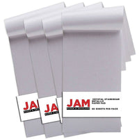 JAM PaperMD – Bloc papier Stardream métallique, 3 x 6 po, cristal, paq./4-Taille : 3 x 6 po