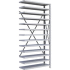 Metalware – Étagère sans boulons RK240, 13 tablettes, 36 x 12 x 76 po, gris clair-Système de tablettes ajustables offrant un espace de rangement solide, mais économique qui convient à vos besoins