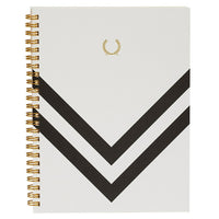 Alfred Sung - Cahier à Spirale - 6 po x 8 1/4 po A5 - Chevron Noir - Paquet de 12-130 pages lignées par cahier