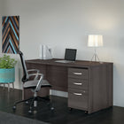 Bush Business Furniture – Bureau Studio C, 60 lar. x 30 prof. (po), classeur mobile, gris tempête STC014SG-L'ensemble comprend : Bureau de 60 lar. x 30 prof. (po), classeur mobile à 3 tiroirs