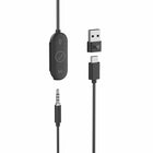 Logitech - Écouteurs Zone Wired avec micro anti-parasite-Réglez le volume, mettez en sourdine, répondez/raccrochez/refusez des appels et lisez/interrompez la musique du bout des doigts grâce au contrôleur intégré intuitif. Les témoins lumineux permettent de confirmer d’un simple coup d’œil l’activation des fonctions principales