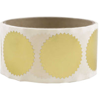 JAM Paper - Circle Label Wafer Seals avec bords dentelés - 1,5 po de diamètre - Or - Paquet de 100-Emballage anglais seulement
