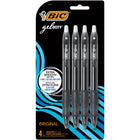 BIC - Stylos Gelocity à encre gel rétractable – 0,7 mm – noirs – paquet de 4-Prise ergonomique offrant un maximum de confort et de contrôle