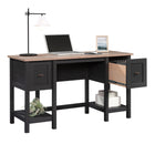 Sauder 54"W La Collection Cottage Road Bureau - Finition Raven Oak-   Deux étagères inférieures pour un rangement supplémentaire