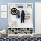 Prepac Vaste Hall d'Arbre avec 24 Chaussure Casiers, Blanc (WSOG-0013-1 )-Fabriqué à partir de bois composite stratifié non toxique avec un solide support en MDF