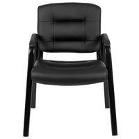 Flash Furniture Chaise De Réception Exécutive LeatherSoft-Noir (CH197221X000BK)-Chaise d'invité et chaise d'appoint