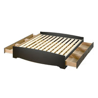 PrepacMC – Très grand lit de rangement matelot à 6 tiroirs, 78 1/2 po, fini noir-Fini noir, composite de bois stratifié et MDF pour plus de durabilité