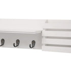Sydney – Étagère murale et porte-courrier, 24 larg. X 4,25 prof. X 6 haut. (po), 3 crochets en métal, blanc (FN00377-5INT)-Design: chaque étagère flottante présente un design élégant et minimaliste qui ne sera pas seulement une pièce fonctionnelle, mais portera votre décor à un niveau supérieur