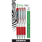 Zebra - Stylos à bille Z-Grip Flight - 1,2 mm - rouge - paquet de 4 (21934)-Encre fluide à faible viscosité